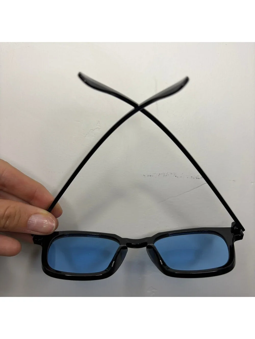Black Frame Blue Lenses Sunglasses A-92